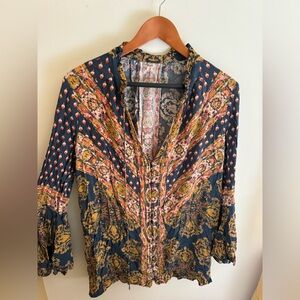 Free People Blouse with balloon sleeves size L